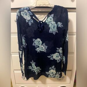 LC Lauren Conrad Long Sleeve Floral Sweater – Size XS